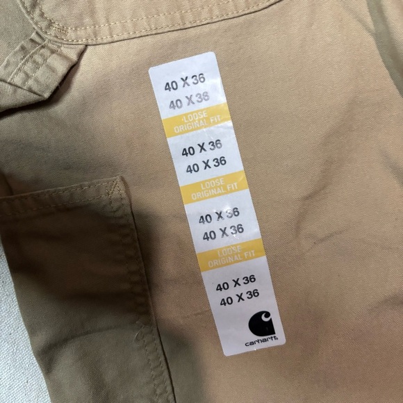 Carhartt B151 DKH Original Fit Dungaree Workwear Carpenter Mens Pants 40x36 NWT - Picture 5 of 8